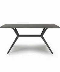 Reflective Black Sintered Stone Dining Table